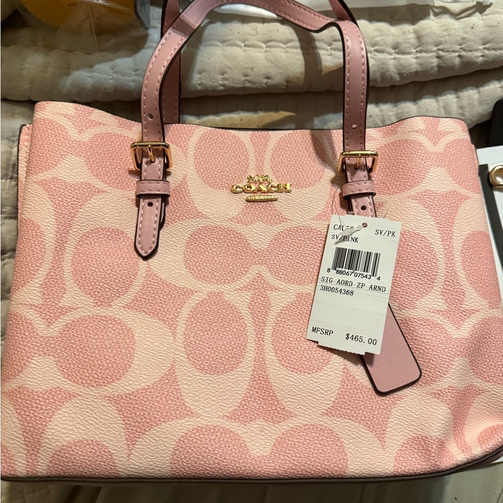 Coach Light Pink Signature Shoulder Bag